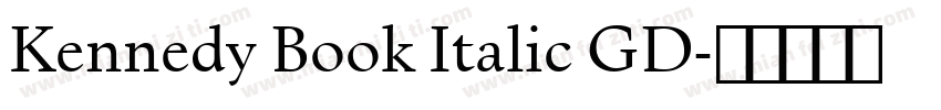 Kennedy Book Italic GD字体转换